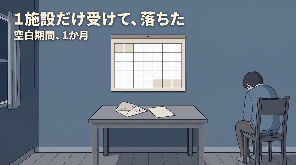 転職に失敗し1か月の空白期間ができたことを表すイメージ