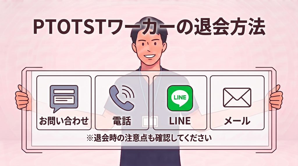 PTOTSTワーカーの退会方法の説明